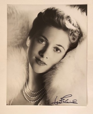 JOAN FONTAINE (Verdacht) original handsigniertes Foto 10 x 8