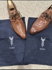 YANKO Brown Leather Oxford Lace-Up Pointed Toe Men's Dress Shoes Size 9.5 US — photo 1