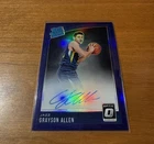 GRAYSON ALLEN 2018-19 Donruss Optic Signature #156  Rated Rookie AUTO - Purple
