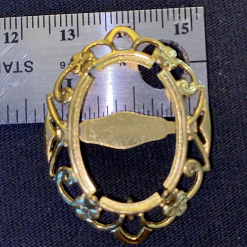 Cornice cammeo/cabochon vintage ornata tono oro - stile vittoriano 12 pezzi - Foto 6 di 10