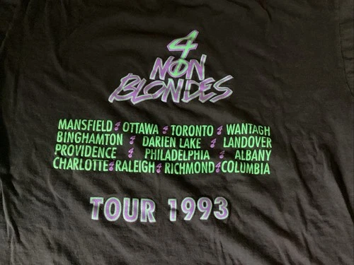 Vintage Authentic 4 Non Blondes Concert Tour T-Shirt Si 1990s vintage concert t-shirt, vintage, size XL, single stitch, B+ condition