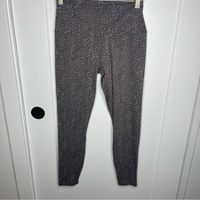 Varley Let  s Move Grey Printed High Waisted Ankle Leggings Size Medium