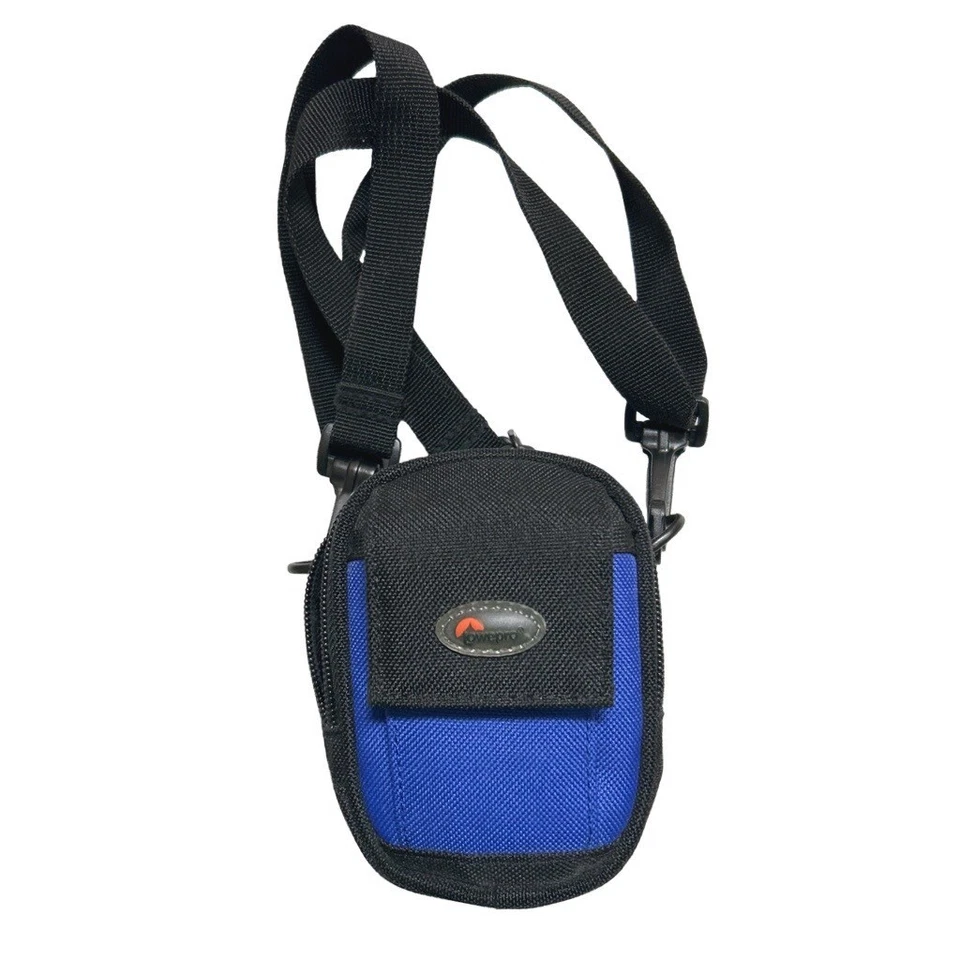 Lowepro Z5 Ultra Compact Padded Zippered Camera Pouch Black/Blue with Strap - Image 3 of 4