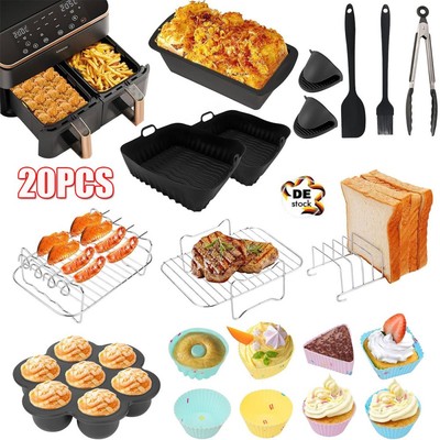 20x Heißluftfritteuse Zubehör für COSORI Dual Blaze Airfryer 8,5 L BPA-frei NEU