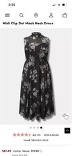 Torrid Midi Clip Dot Mock Neck Dress By Torrid Size 1