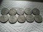 SILVER WALKING LIBERTY HALF$ LOT OF 10 $5 FACE 90% BULLION 1935-47 P, D, S MINTS
