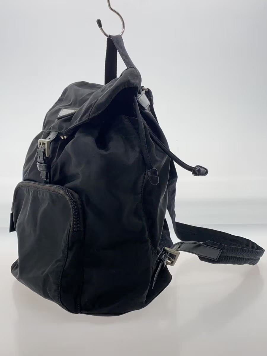 PRADA Backpack Nylon BLK Plain Backpack Triangle … - image 1