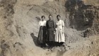 Antique 1918 Photo Snapshot Of 3 Beautifully Dressed Woman Girls Fashion Cliff