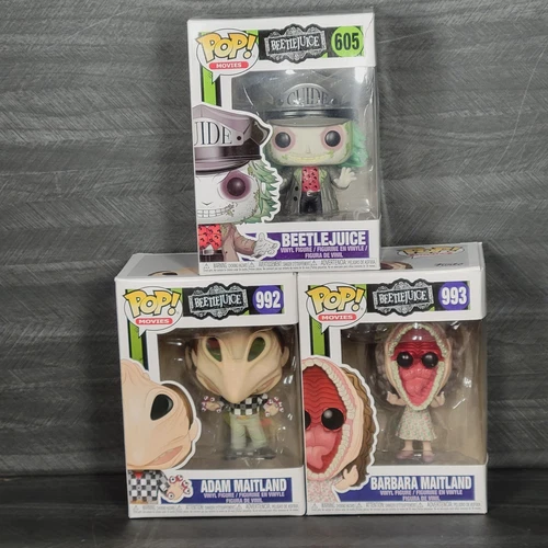 Beetlejuice Adam Barbara Maitland Funko Pop Beetlejuice Movie Lot Of 3