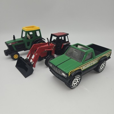Vintage Buddy L Farm Truck Green Tractor Case IH 2294 Front Loader Ertl Toy Lot
