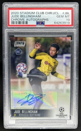 2020 Topps Stadium Club Chrome Jude Bellingham Auto Rookie RC #CA-JBL PSA 10