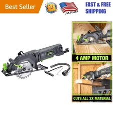 4.0 Amp Mini Circular Saw with 24T Blade - Lightweight Precision Cutting Tool