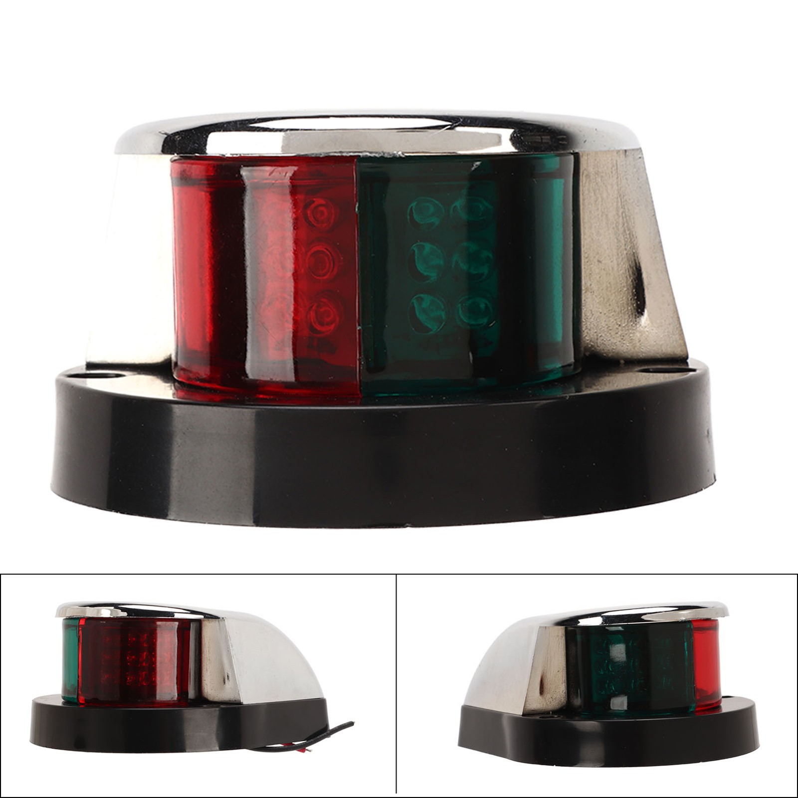 Boat Navigation Light DC 12V 2 Colors Bow Signal Light 225 Degrees For Marine