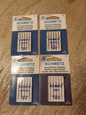 4 Packs Schmetz Sewing Machine Needles Sz 80/12  1709 100/16 1778 Jeans 1712