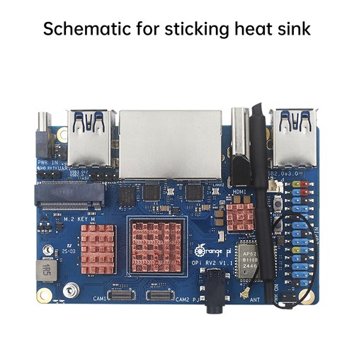 Radiateur Carte Développement Orange Pi RV2 Dissipateur thermique en cuivre pur - Afbeelding 2 van 11