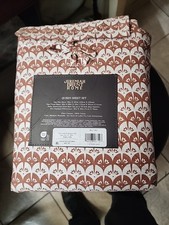 Jeremiah Brent Home Queen Cotton Sateen Sheet Set Clay Scallop Geo