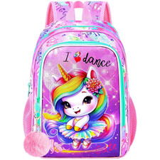 Cute Toddler Unicorn Backpack for Girls 3-5 Years - 13 Inch Water-Resistant Pres