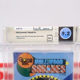 NES Nintendo HOLLYWOOD SQUARES - WATA GRADED 9.2 A+! NEW & Sealed with H-Seam!