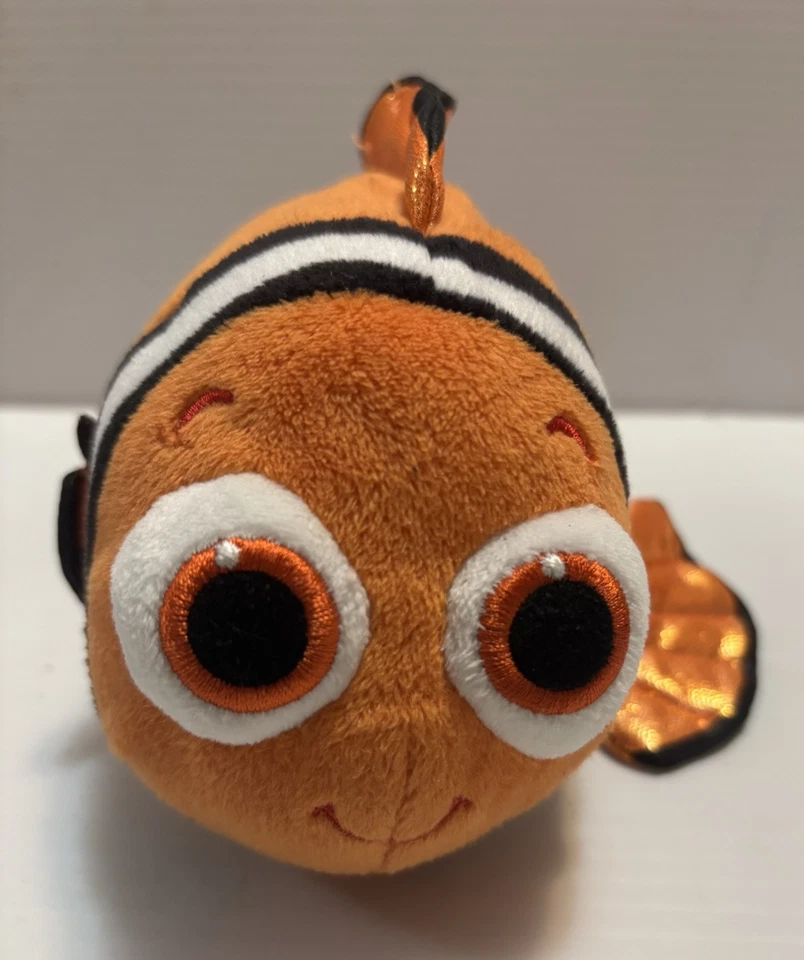 Ty Beanie Babies Disney SPARKLE NEMO 6" Beanbag Plush Stuffed Toy Fast Shipping - Image 4 of 4
