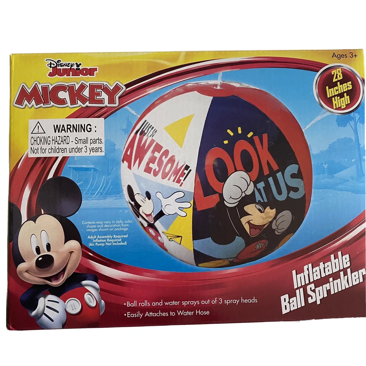 Disney Mickey Mouse Clubhouse Inflatable 28 Ball Sprinkler Summer
