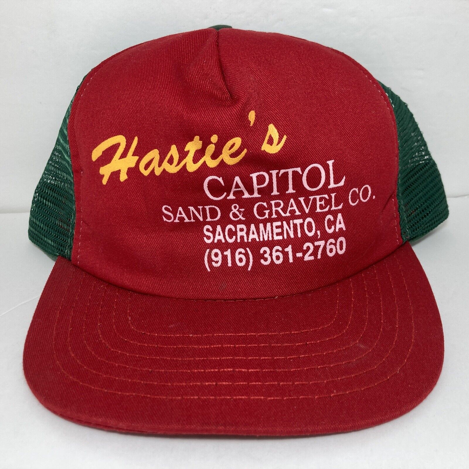 Hastie's Capitol Sand & Gravel Trucker Hat Vtg Sn… - image 1