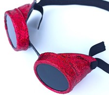 Steampunk Goggles Glitter Goggles Golden Aviator Sheen Victorian Glasses Cosplay
