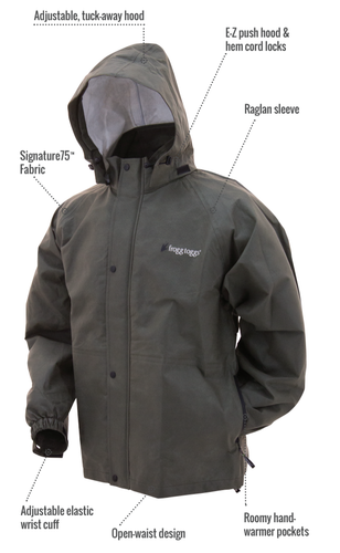 CHAQUETA PARA HOMBRE BULL-FROGG TOGGS RAIN GEAR-PS63173 SIGNATURE75 PESCA SENDERISMO GOLF - Imagen 3 de 7