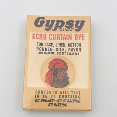 Vintage Gypsy Ecru Curtain Dye Woman Portrait Sealed Unopened 3 1/2'' x 2 3/8''