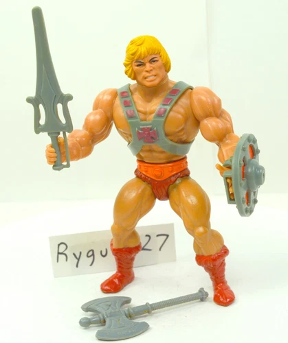 MOTU, He-Man, Masters of the Universe, vintage, complete, original, figure, 100%