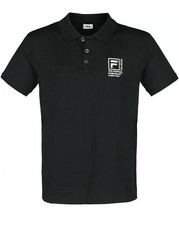 Fila - Mens Cotton Pique Logo Polo T-Shirt Black Regular / Relaxed - RIGG