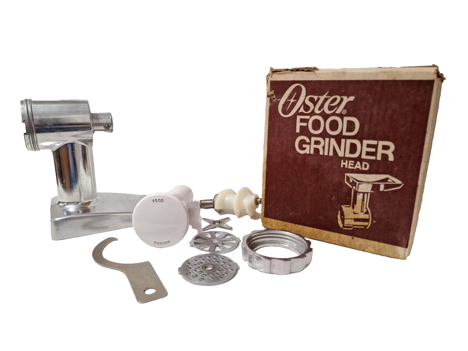 Vintage Oster Food Grinder Head Model 95401B Aluminum Attachment Kit with Box eBay