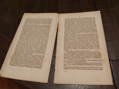 1828 Speech Sen Berrien Bill for Relief of Surviving Officers of the Revolution - Picture 6 of 7