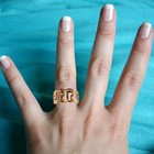 Men's 14k Solid Rose Gold Greek Key Ring 6 to 12 #R2228 — photo 3