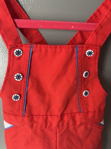 Vintage 24 Month Nautical Jumper Overalls Shortalls 4th Of July Summer Outfit - Picture 4 of 7