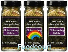 3 Packs Trader Joe's Spices of the World 21 Seasoning Salute 2.2 OZ Each Pack