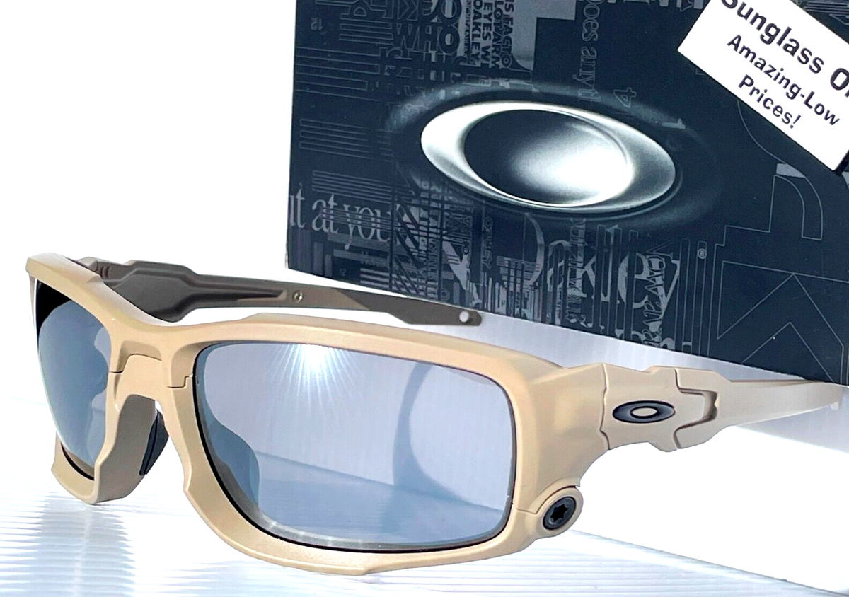 Oakley SHOCKTUBE Desert Terrain Tan w POLARIZED Galaxy Chrome Lens Oakley SHOCKTUBE Desert Terrain Tan w POLARIZED Galaxy Chrome Lens