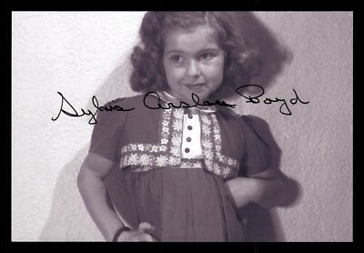 Sylvia Arslan Boyd 1940's Child Actor Autographed 4x6 Photo A