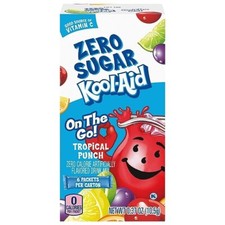 Kool-Aid On-The-Go zero Sugar Free Tropical Punch Powdered Soft Drink, 6 Packets