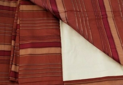2 Leyton Silk Cotton Burgundy Drape Panels (1 Pair) 84" x 96" $299 NIP - Picture 10 of 10