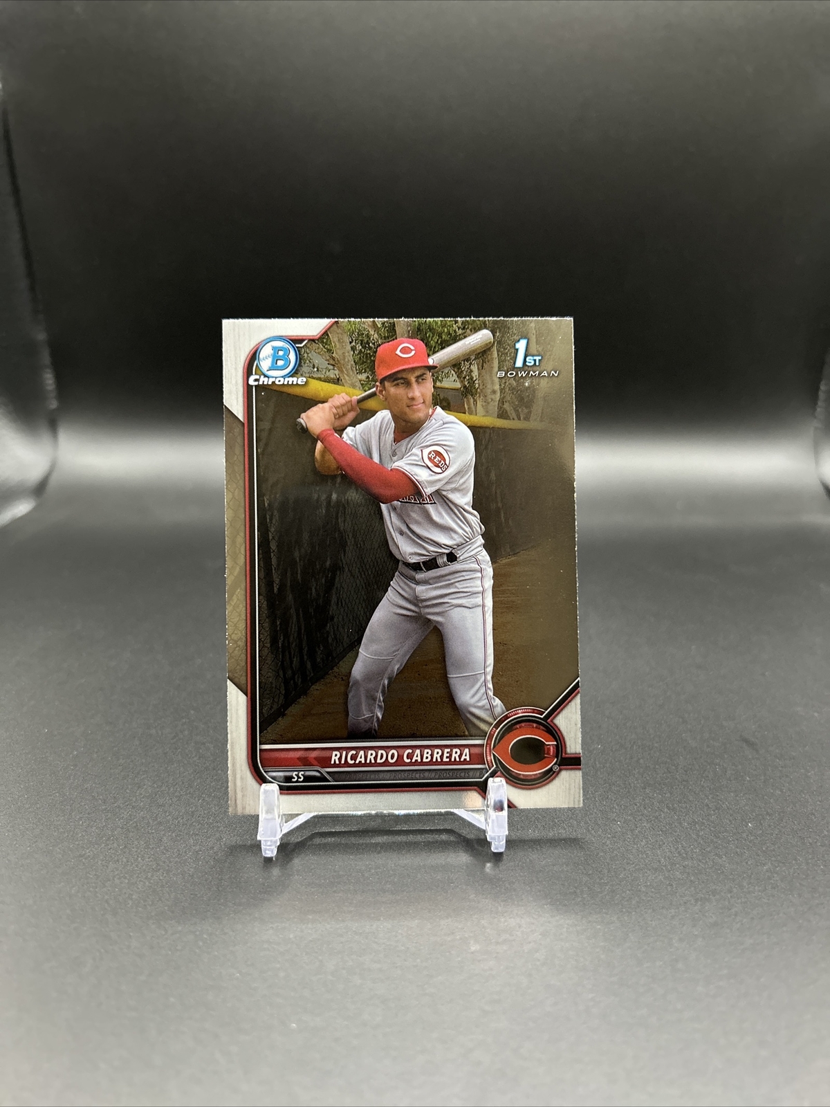 Ricardo Cabrera, 1st Bowman Chrome, 2022 Bowman, Card #BCP-158, Reds