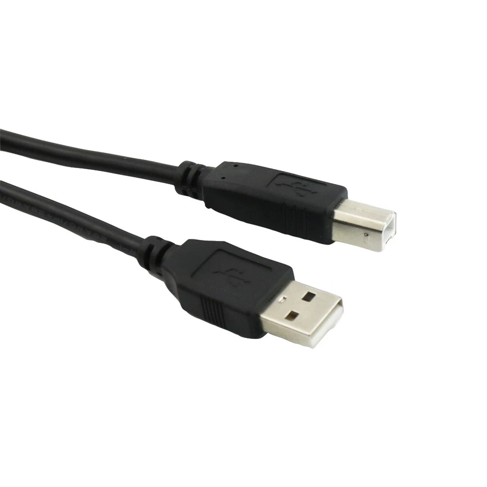 USB 2.0 Type A Male to USB 2.0 B Male Plug Scanner Printer Cable 30cm/1ft Black - Image 2 of 4
