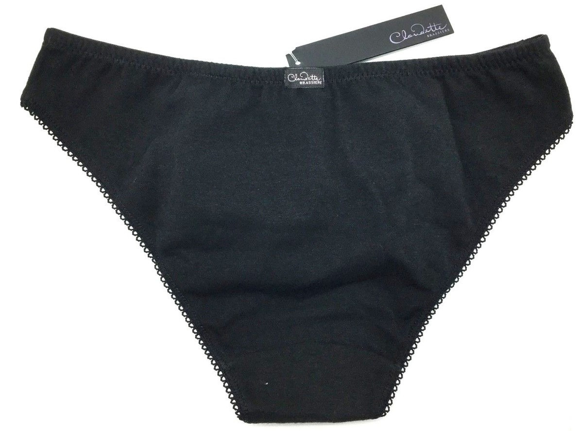 Mutandine Bikini Claudette In Cotone Nero - Smoking Nero, Fresco, Lingerie Donna