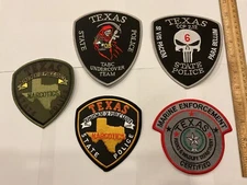 Texas State Police full size collectible patch set 5 new full size patches