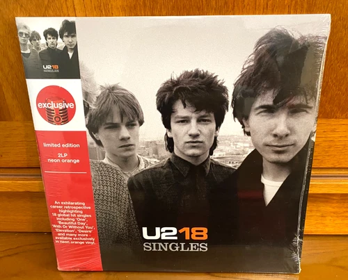U2 – U218 Singles 2LP NEON ORANGE Limited Edition Vinyl record  NEW SEALED MINT!