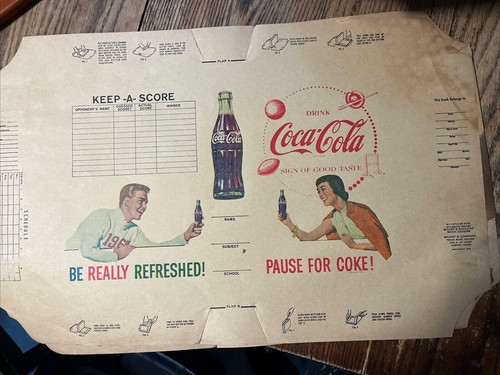 Vintage 1930's Coca Cola Unused Paper Book Cover Sports Advertising Lot Of 9 - Picture 7 of 10