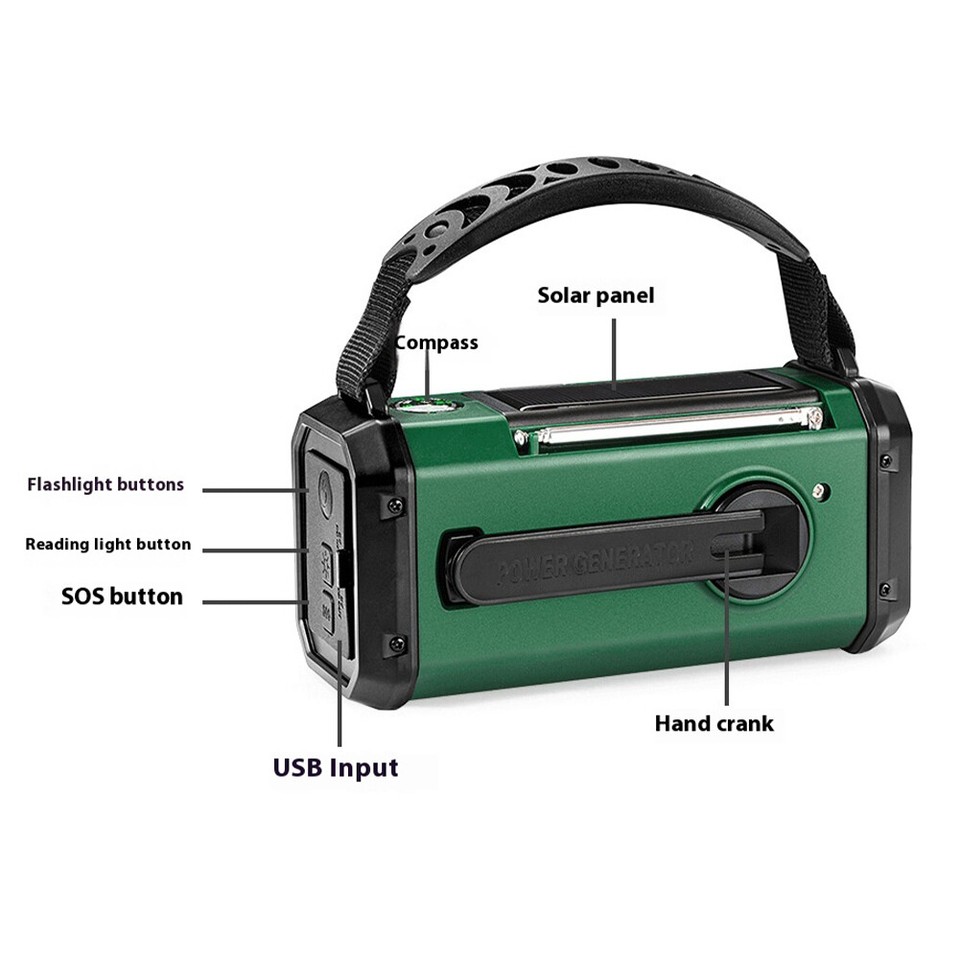 Emergency Hand Crank Radio 20000mAh Solar Radio AM/FM Survival Radio ...
