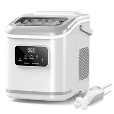 Countertop Ice Maker with LED Display & Timer, 26lbs/24H, Self-Cleaning