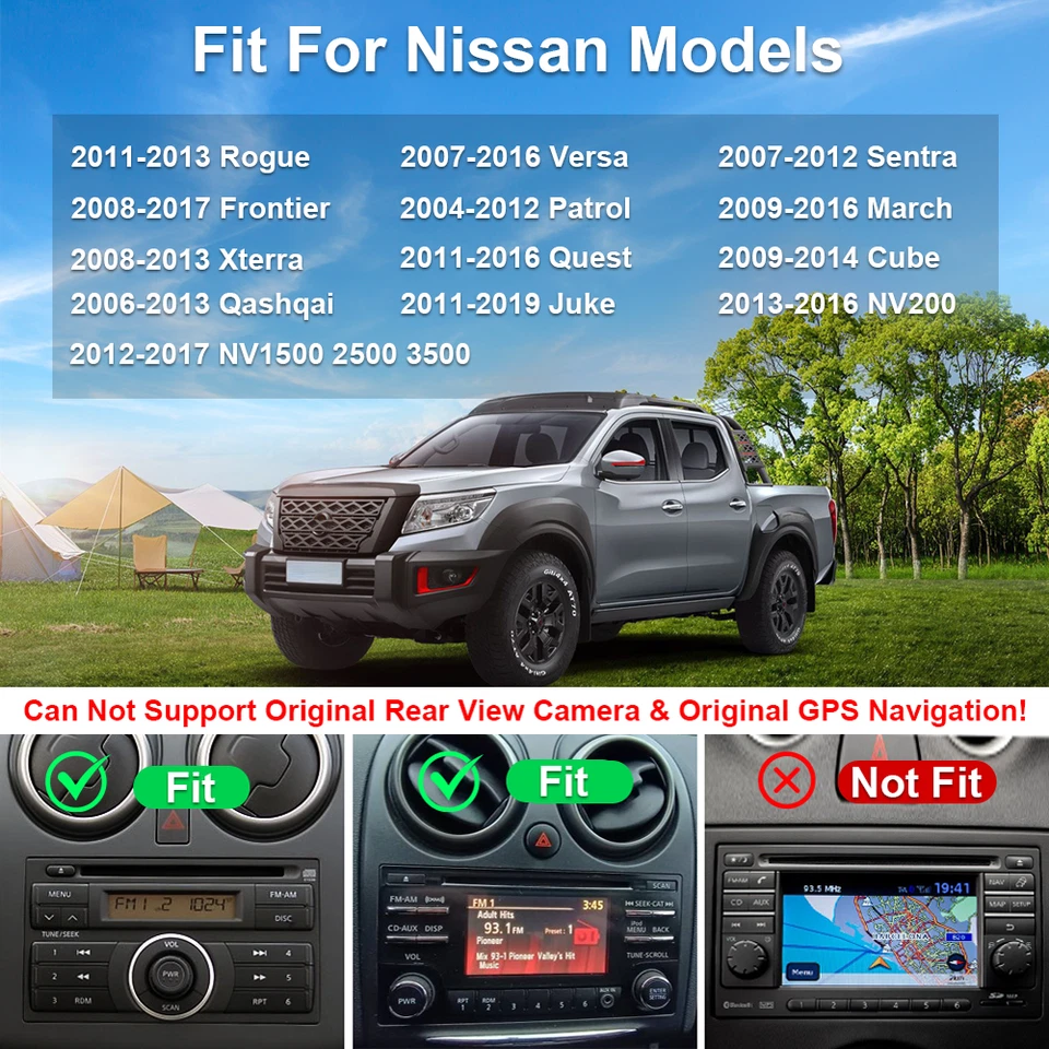 4+64G For Nissan NV1500 2500 3500 2012-2017 Android 13 Carplay Stereo Radio GPS - Image 2 of 4
