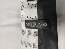 Steven Harris Mens Vintage Neck Tie Musical Notes Clarinet Jazz Novelty Gift