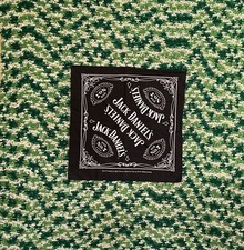 Jack Daniels Old No 7 Black Bandana Handkerchief 21"